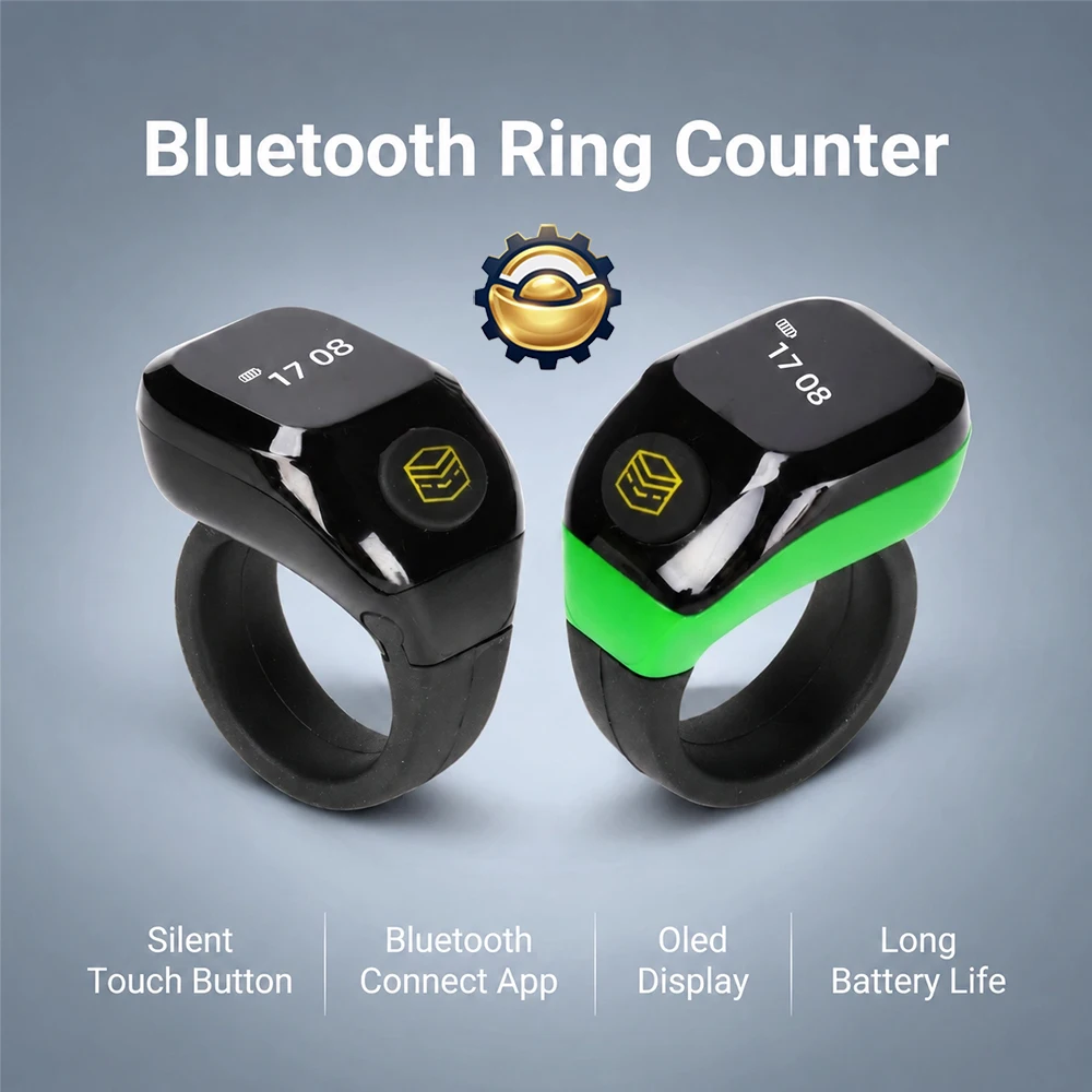 Portable Smart APP Ring Counter Digital Display Counter Bluetooth Counting Ring Time Reminder Wearable Tasbih Zikr Ring Misbah
Portable Smart APP Ring Counter Digital Display Counter Bluetooth Counting Ring Time Reminder Wearable Tasbih Zikr Ring Misbah