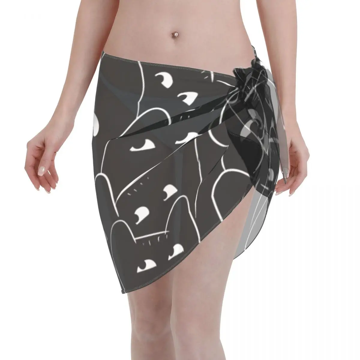 Пользовательские для купальников Suspicious Cats Pattern Женские короткие сароги Пляжная накидка Женские пляжные бикини Саронги Купальник Coverups
Пользовательские для купальников Suspicious Cats Pattern Женские короткие сароги Пляжная накидка Женские пляжные бикини Саронги Купальник Coverups