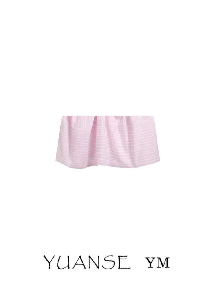 Sweet Polka Dot Bow Tie ort Sve irt Women's Summer Miu Sle Pink Striped Sweet Top Trendy Women's Clothing
Sweet Polka Dot Bow Tie ort Sve irt Women's Summer Miu Sle Pink Striped Sweet Top Trendy Women's Clothing