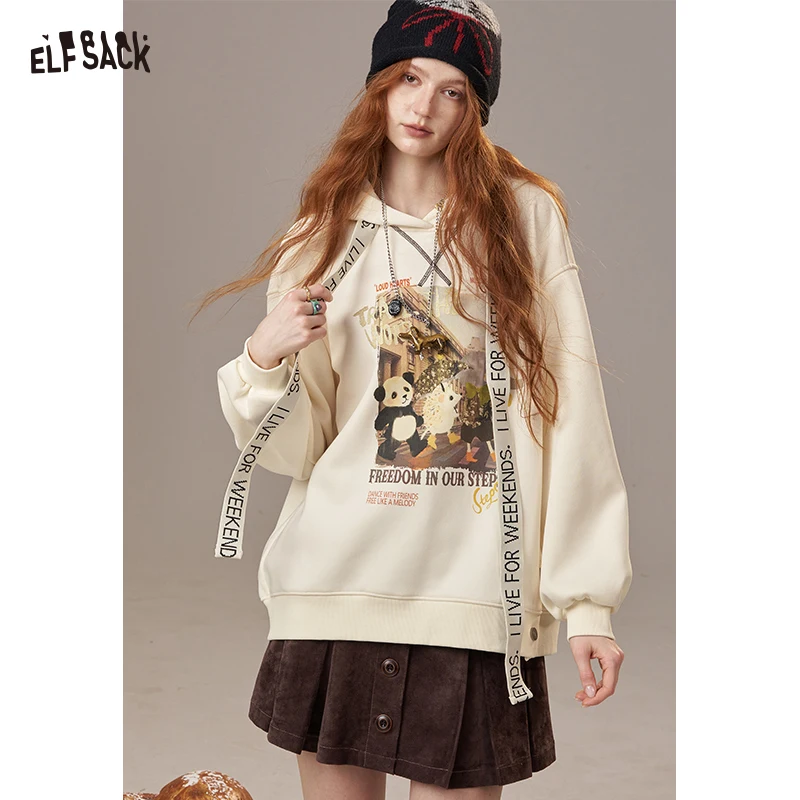 ELFSACK 2025 Winter New Arrivals Casual Oil Painting Print Letter Hoodie For Woman
ELFSACK 2025 Winter New Arrivals Casual Oil Painting Print Letter Hoodie For Woman