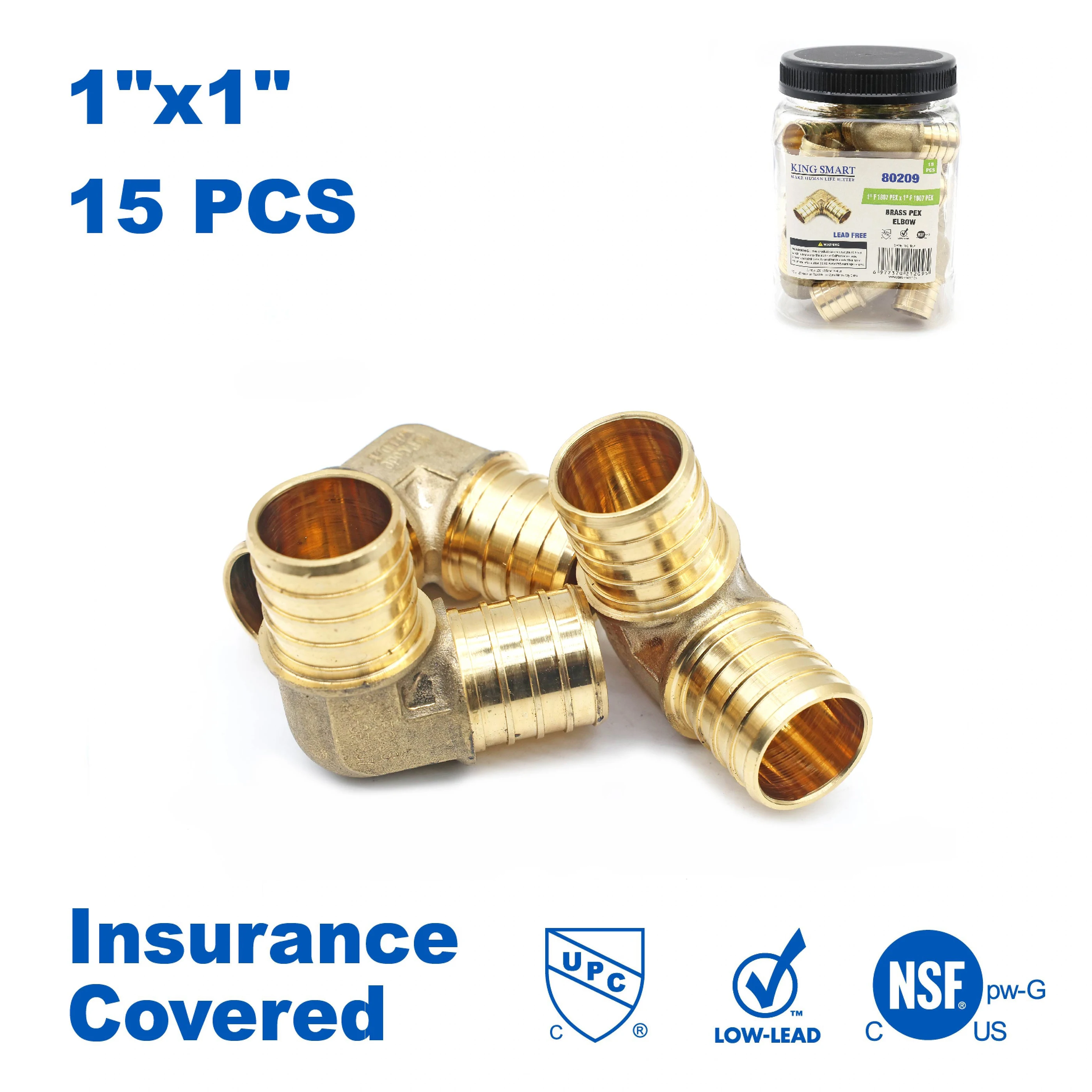 Угольник обжимной KING SMART 1 дюйм для труб PEX B/C, PERT; из бессвинцовой латуни; 15 шт./упаковка; 80209
Угольник обжимной KING SMART 1 дюйм для труб PEX B/C, PERT; из бессвинцовой латуни; 15 шт./упаковка; 80209