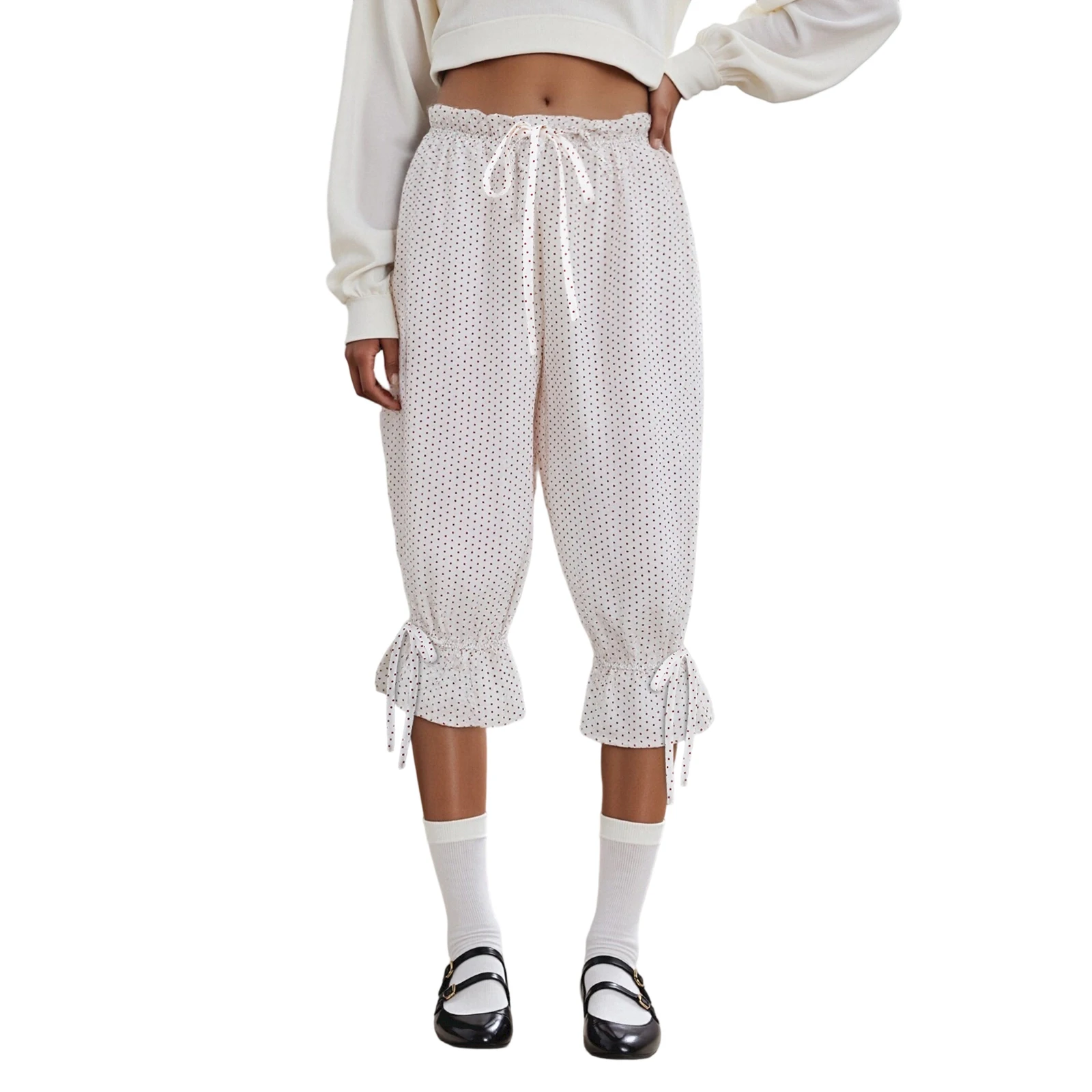 Women s Dot Capri Pants Fashionable Casual Ruffled Drawstring Pajamas Pants with Pockets
Women s Dot Capri Pants Fashionable Casual Ruffled Drawstring Pajamas Pants with Pockets