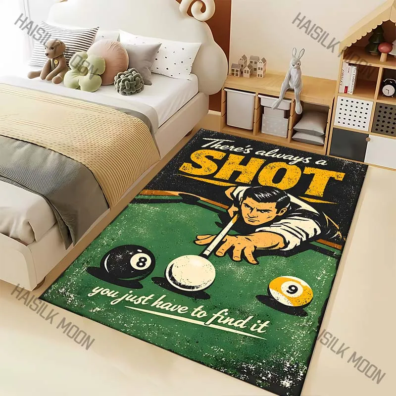 1PC Vintage billiards poster cue shot Print Carpet for Living Room Bedroom Sofa Home Decor Rus Non-slip Floor Mat Luxury Gift
1PC Vintage billiards poster cue shot Print Carpet for Living Room Bedroom Sofa Home Decor Rus Non-slip Floor Mat Luxury Gift