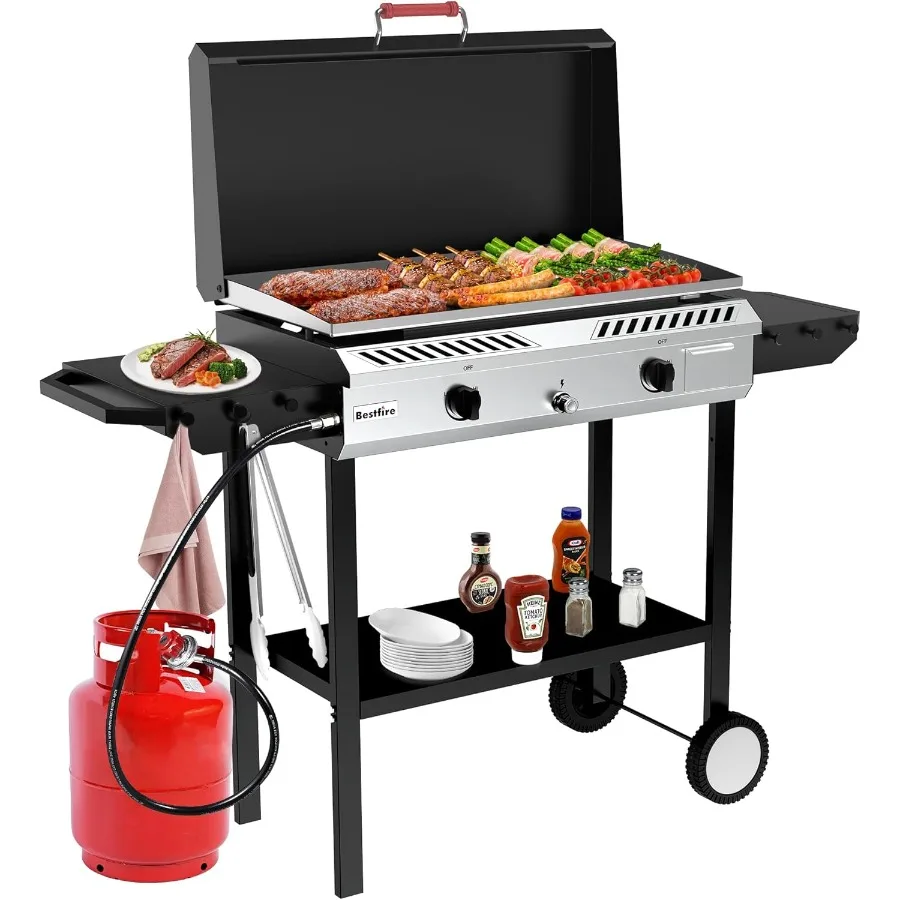 2 Burner Outdoor Propane Gas Stove with Auto Ignition and Regulator for HighPressure Cooking 150 000 BTU Portable Stand Cooker
2 Burner Outdoor Propane Gas Stove with Auto Ignition and Regulator for HighPressure Cooking 150 000 BTU Portable Stand Cooker