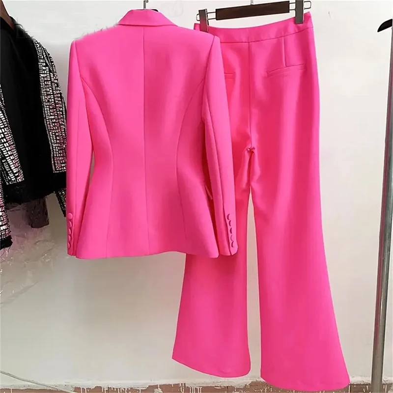 Simple Slim Fit Pink Women Suit Set Button Bell-Bottoms Prom Dresses Customized فساتين سهرة
Simple Slim Fit Pink Women Suit Set Button Bell-Bottoms Prom Dresses Customized فساتين سهرة
