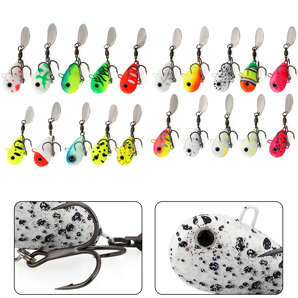 5pcs Vib Metal Spinner Tail Swimbait With Spinner Blade Long Casting Hard Bait Long Casting Hard Bait 3D EYES 3D Simulation Eyes
5pcs Vib Metal Spinner Tail Swimbait With Spinner Blade Long Casting Hard Bait Long Casting Hard Bait 3D EYES 3D Simulation Eyes