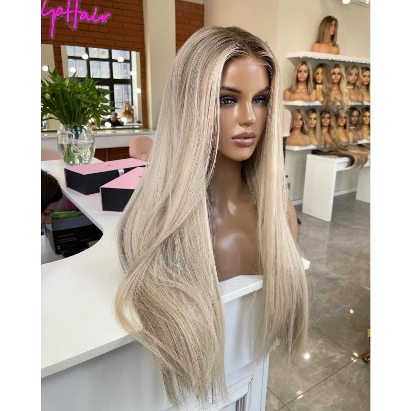 Dark Roots Ash Blonde Long Silky Straight Glueless Wig For Women Real Natural Hair Wig Synthetic Wig Heat Resistant
Dark Roots Ash Blonde Long Silky Straight Glueless Wig For Women Real Natural Hair Wig Synthetic Wig Heat Resistant