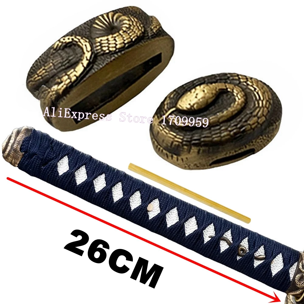 26CM*Snake Handle Real Katana TaChi Tsuka Fittings Brass Menuki Fuchi Kashira Nice Japanese Samurai Sword Accessories New
26CM*Snake Handle Real Katana TaChi Tsuka Fittings Brass Menuki Fuchi Kashira Nice Japanese Samurai Sword Accessories New
