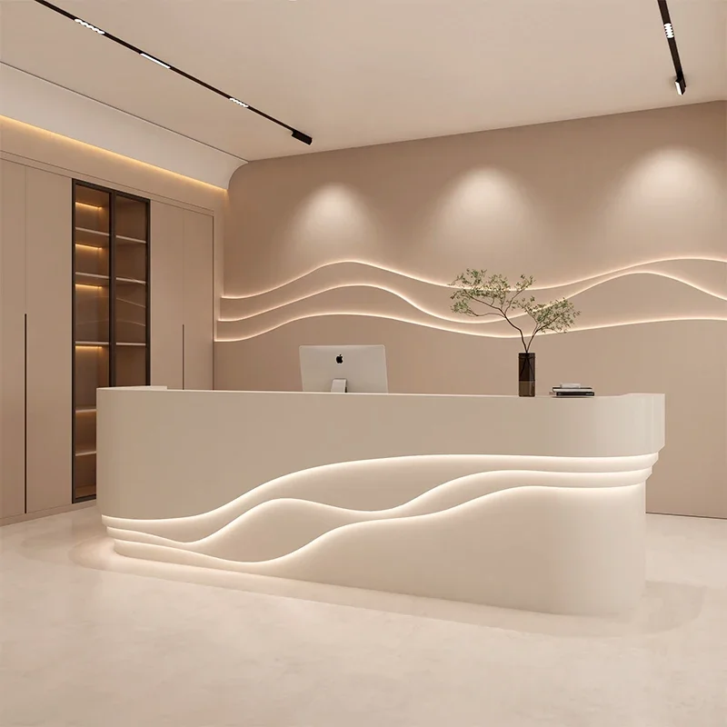 Vanity Counter Reception Desks Salon Long Computer Podium Beauty Office Reception Desks Wood Scrivania Minimalist Furniture
Vanity Counter Reception Desks Salon Long Computer Podium Beauty Office Reception Desks Wood Scrivania Minimalist Furniture