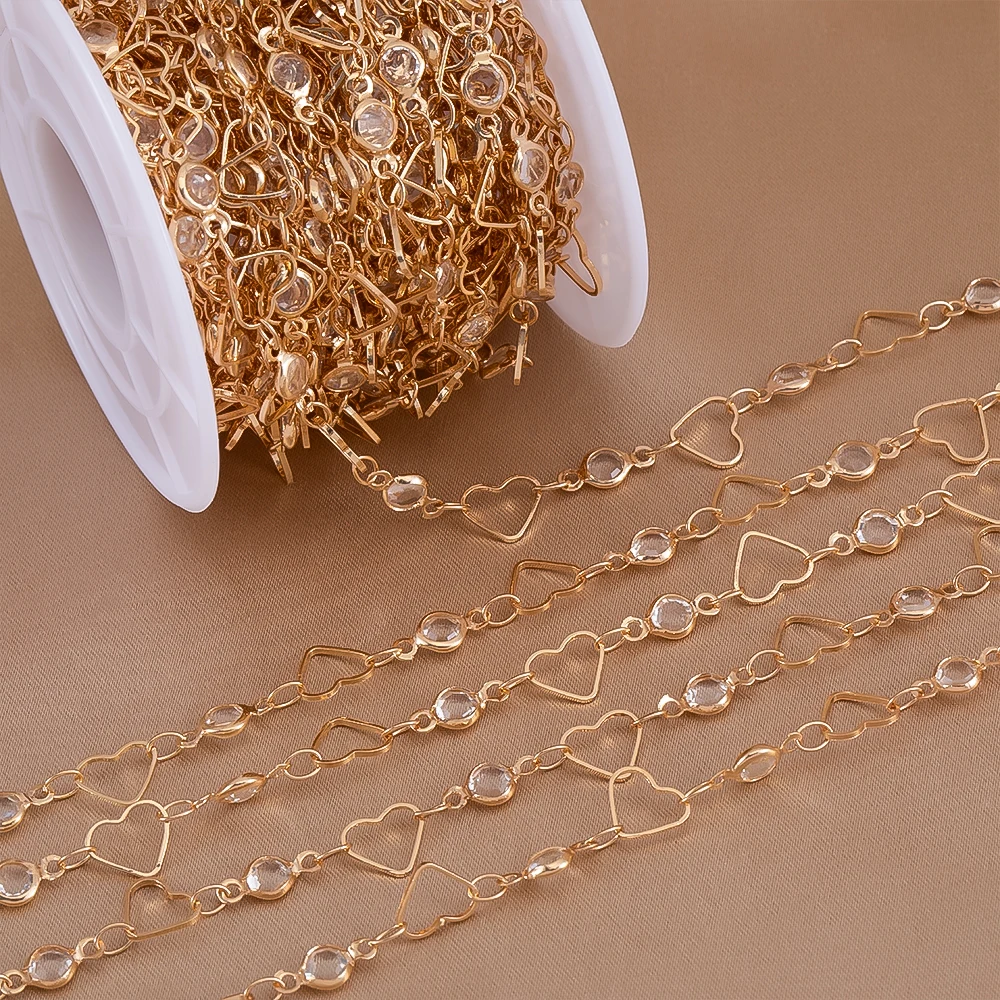 0.5/1Meter Metal Love Heart Hollowout Star Bead Chain Crystal Beaded Necklace for DIY Jewelry Making Accessories
0.5/1Meter Metal Love Heart Hollowout Star Bead Chain Crystal Beaded Necklace for DIY Jewelry Making Accessories