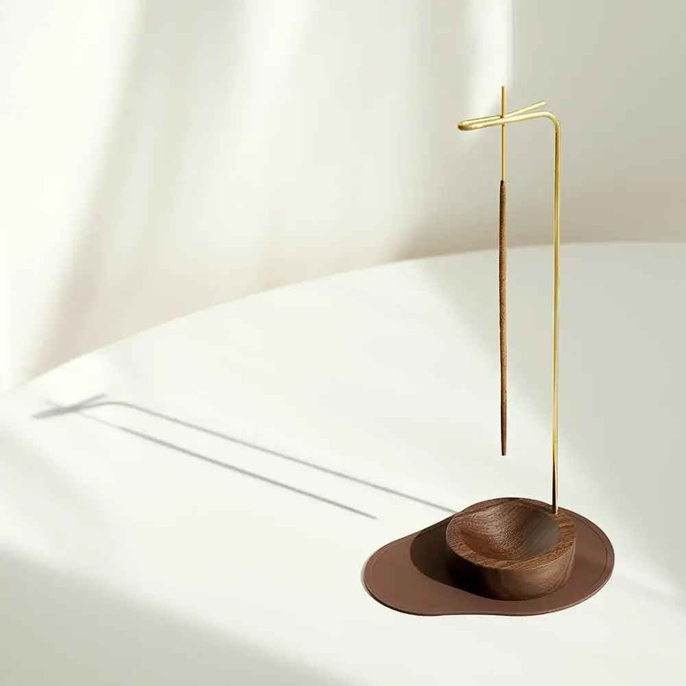 Wooden Incense Holder Upside Down Incense Holder with Brass Stand Incense Tray Ash Catcher for Tea Room Ornament Home Decoration
Wooden Incense Holder Upside Down Incense Holder with Brass Stand Incense Tray Ash Catcher for Tea Room Ornament Home Decoration