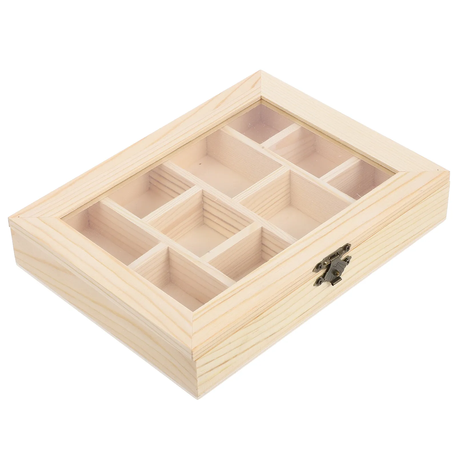 Unfinished Wooden Jewelry Box Clear Lid Compartment Organizer DIY Storage Box Children Creative Wooden Organizer
Unfinished Wooden Jewelry Box Clear Lid Compartment Organizer DIY Storage Box Children Creative Wooden Organizer