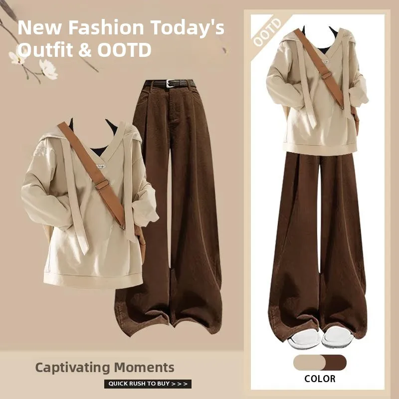 Korean Style Chic Knitted Sweater Set Spring Fashion Cool Trendy Pants V-Neck Long Sleeve Polyester Fiber Two-Piece Ensemble
Korean Style Chic Knitted Sweater Set Spring Fashion Cool Trendy Pants V-Neck Long Sleeve Polyester Fiber Two-Piece Ensemble