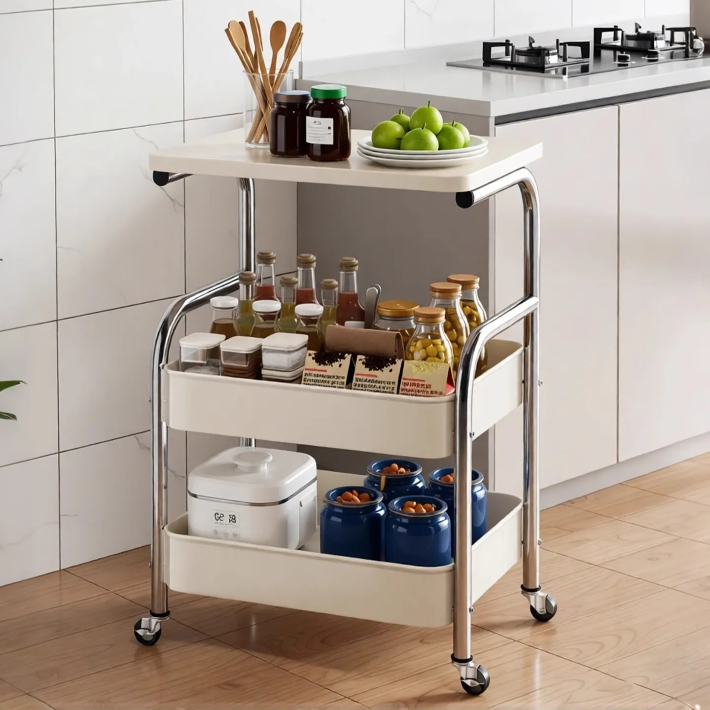 HYS kitchen trolley shelf floor-to-ceiling household multi-functional fruit and vegetable vegetable basket snacks multi-layer
HYS kitchen trolley shelf floor-to-ceiling household multi-functional fruit and vegetable vegetable basket snacks multi-layer