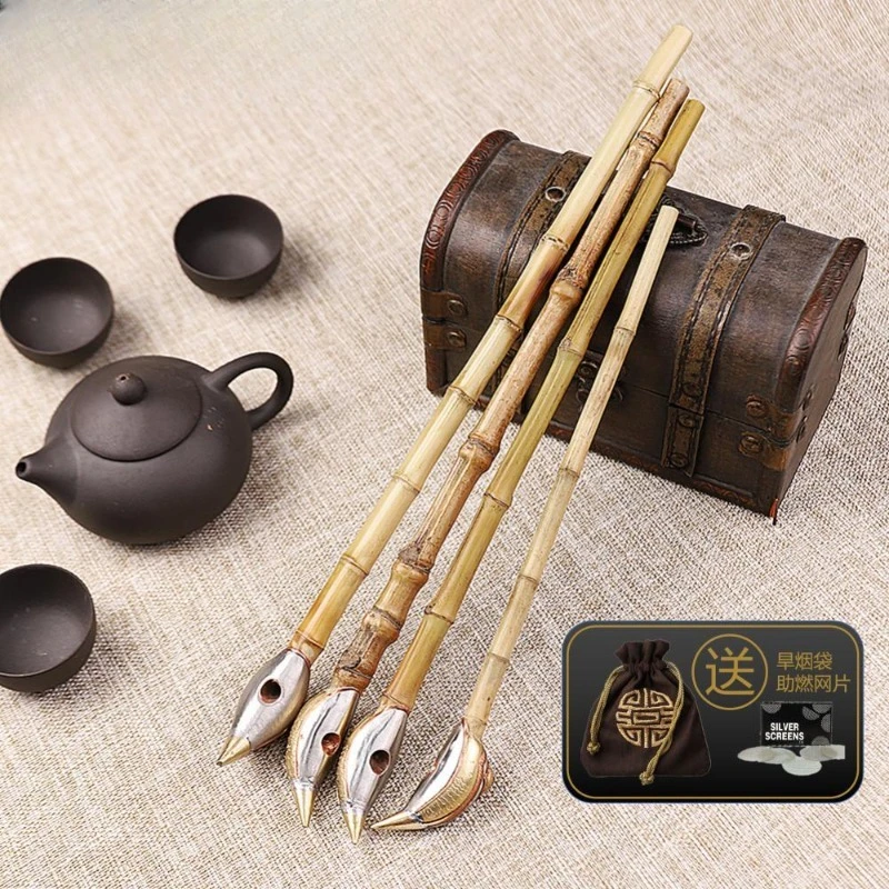 Wood fragrance, dry bamboo toward, traditional handmade old long pipe
Wood fragrance, dry bamboo toward, traditional handmade old long pipe