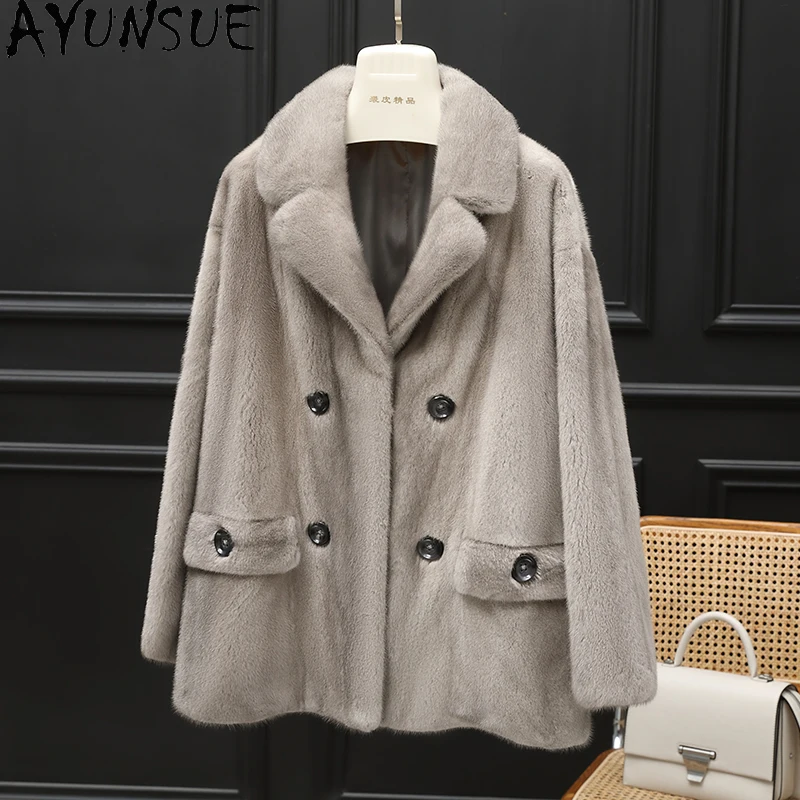 AYUNSUE Natural Mink Fur Coat for Woman High Quality Ladies Winter Coats and Jackets Office Wear Woman Clothing Pelliccia Donna
AYUNSUE Natural Mink Fur Coat for Woman High Quality Ladies Winter Coats and Jackets Office Wear Woman Clothing Pelliccia Donna