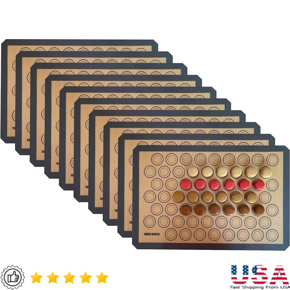 Professional Macaron Silicone Baking Mats Set of 10 Non-Stick Oven Safe Heat Resistant Easy Clean Dishwasher Safe Perfect Baking
Professional Macaron Silicone Baking Mats Set of 10 Non-Stick Oven Safe Heat Resistant Easy Clean Dishwasher Safe Perfect Baking