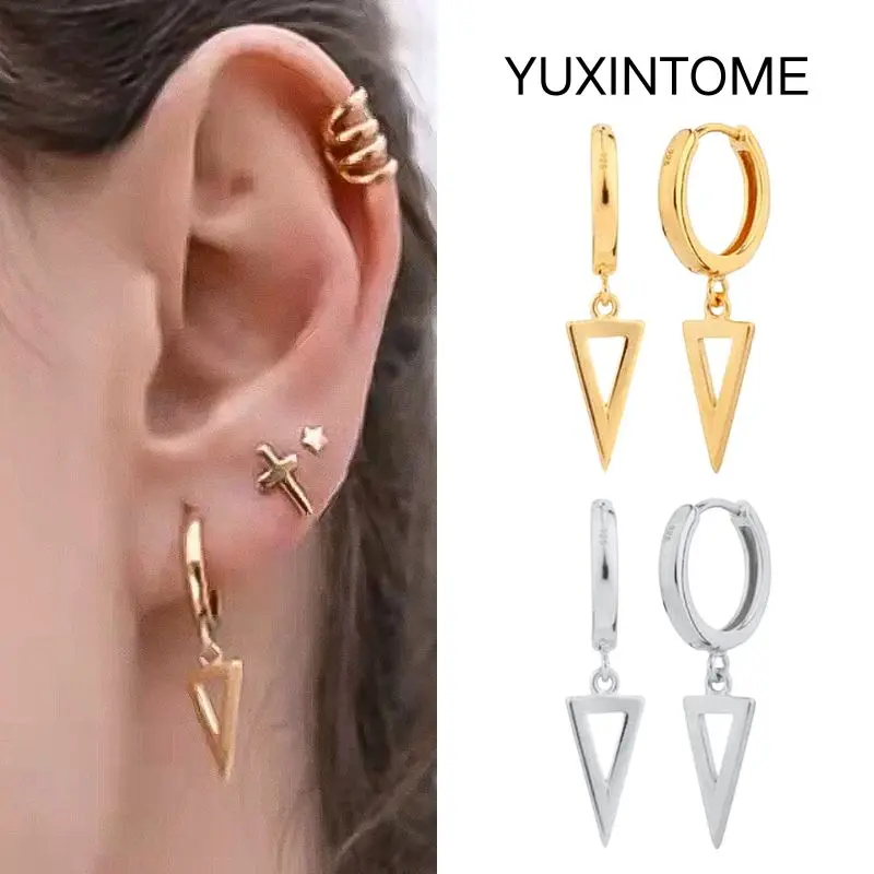 925 Sterling Silver Ear Needle Simple Triangle Pendant Earrings Fashion Hollow Hoop Earrings For Women Fine Jewelry Gifts
925 Sterling Silver Ear Needle Simple Triangle Pendant Earrings Fashion Hollow Hoop Earrings For Women Fine Jewelry Gifts