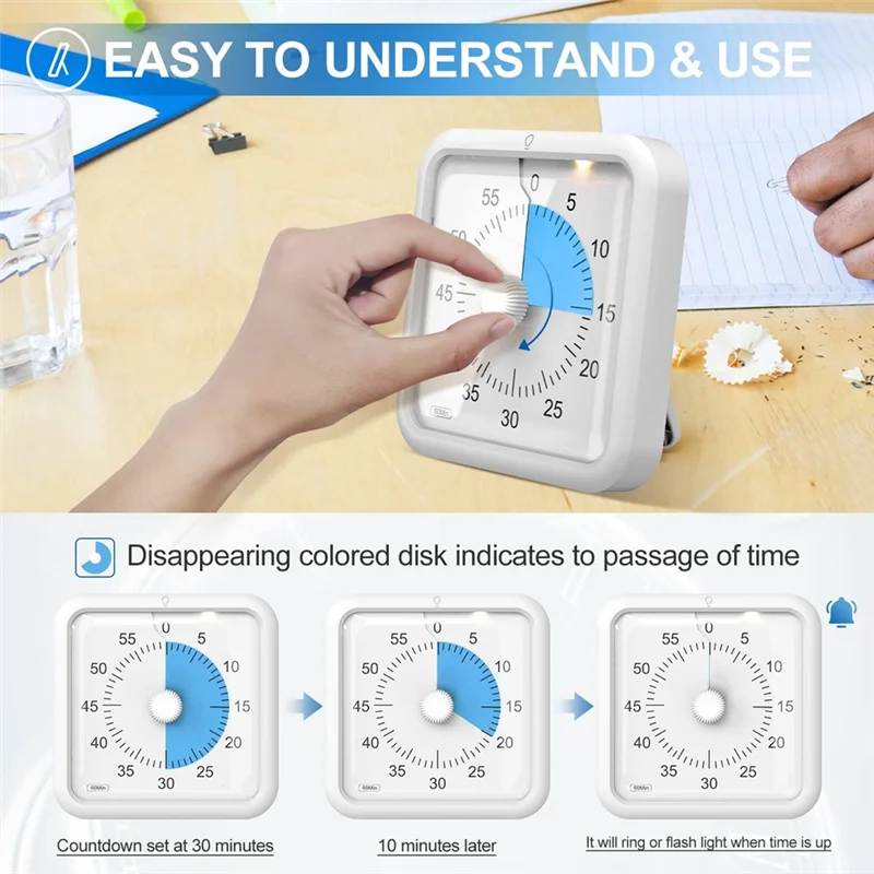 【People Favorite】16Cm Classroom Visual Timer Magnetic Kitchen Timer Silent Magnetic Kitchen Timer
【People Favorite】16Cm Classroom Visual Timer Magnetic Kitchen Timer Silent Magnetic Kitchen Timer