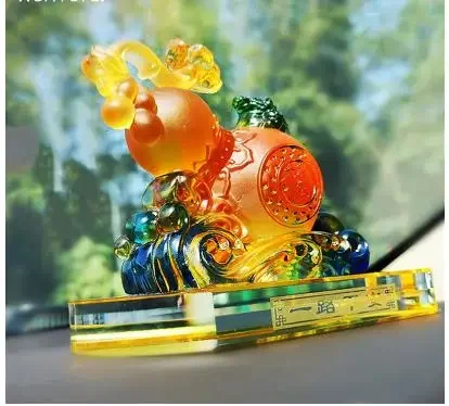 Modern Liuli Car Auspicious Decoration Home Gourd Model Lucky Fortune Ornaments Study Office Desktop Decor Accessories Crafts
Modern Liuli Car Auspicious Decoration Home Gourd Model Lucky Fortune Ornaments Study Office Desktop Decor Accessories Crafts