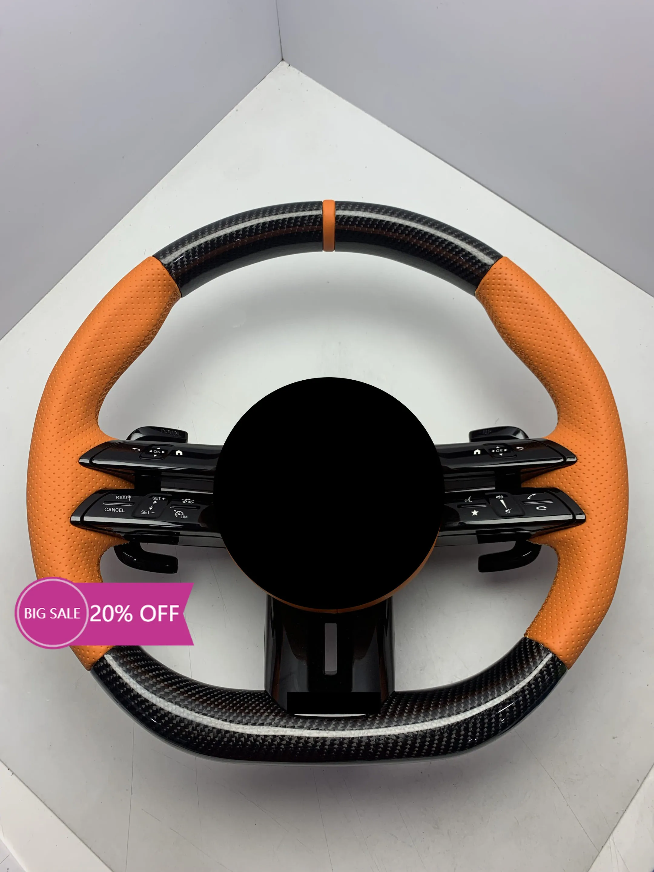 Orange Powder Forged Carbon Fiber Steering Wheel for GLAGLK X156 X253 AMGC43 Mercede W210 GTI MK7 Without airbags
Orange Powder Forged Carbon Fiber Steering Wheel for GLAGLK X156 X253 AMGC43 Mercede W210 GTI MK7 Without airbags