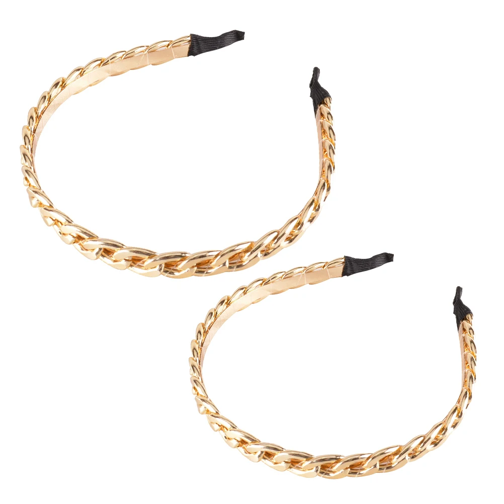 2pcs Metal Headband Accessories Elastic Hoop Jewelry for Girls Party Bride HeaddressVintage Hair Tools Bridal Chain Photography
2pcs Metal Headband Accessories Elastic Hoop Jewelry for Girls Party Bride HeaddressVintage Hair Tools Bridal Chain Photography