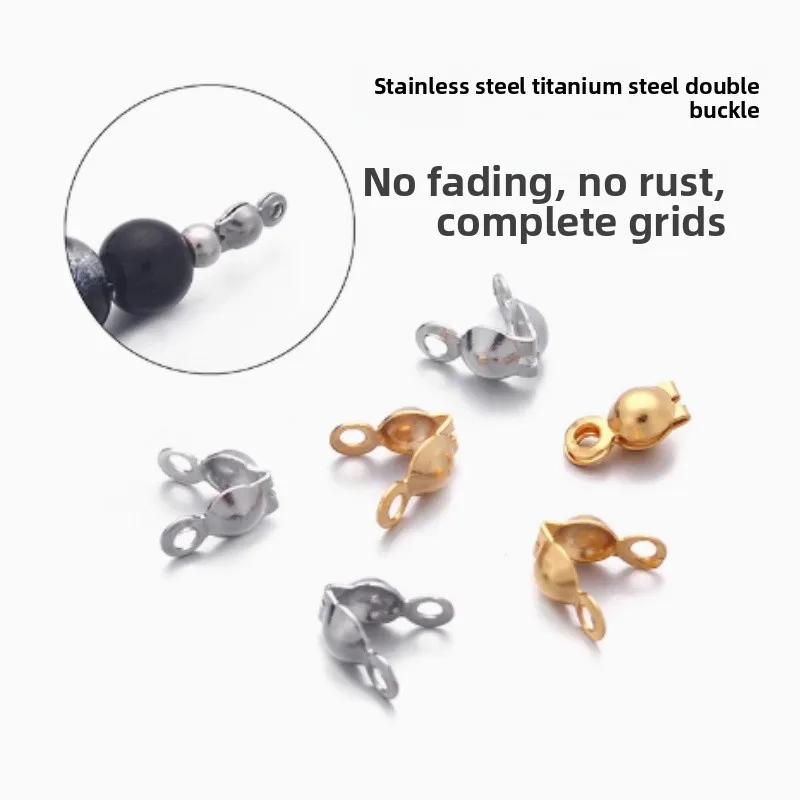 20-50pcs Stainless Steel Crimp Bead Tips Knot Covers Clamshell Fold-Over Bead Tips For DIY Jewelry Making Supplies Material
20-50pcs Stainless Steel Crimp Bead Tips Knot Covers Clamshell Fold-Over Bead Tips For DIY Jewelry Making Supplies Material