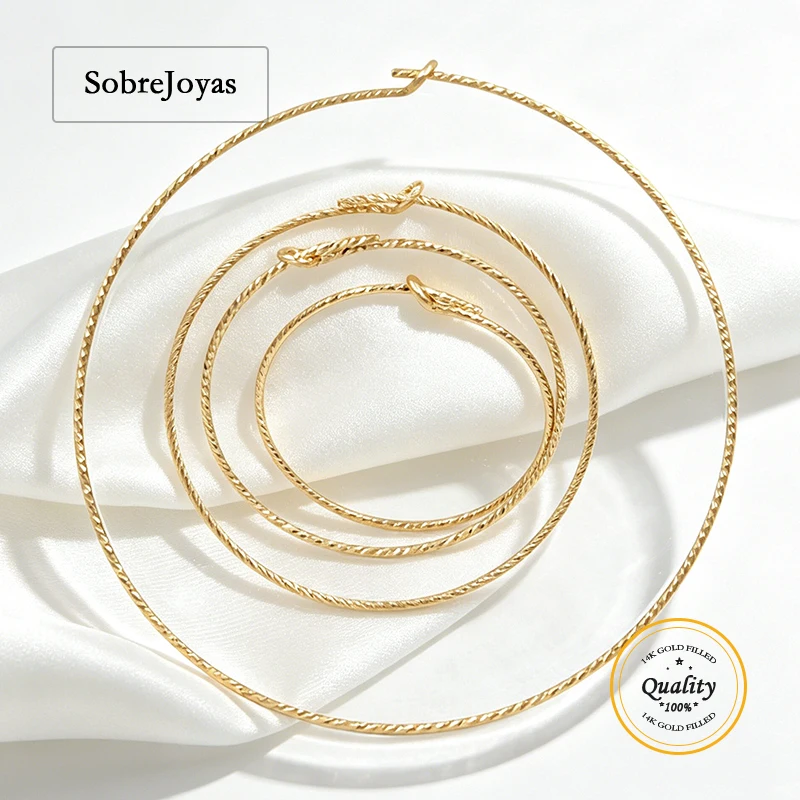 14K Gold Filled Hoop Earrings Bulk Sparkle Wire Beading DIY Jewelry Findings for Women Wholesale
14K Gold Filled Hoop Earrings Bulk Sparkle Wire Beading DIY Jewelry Findings for Women Wholesale