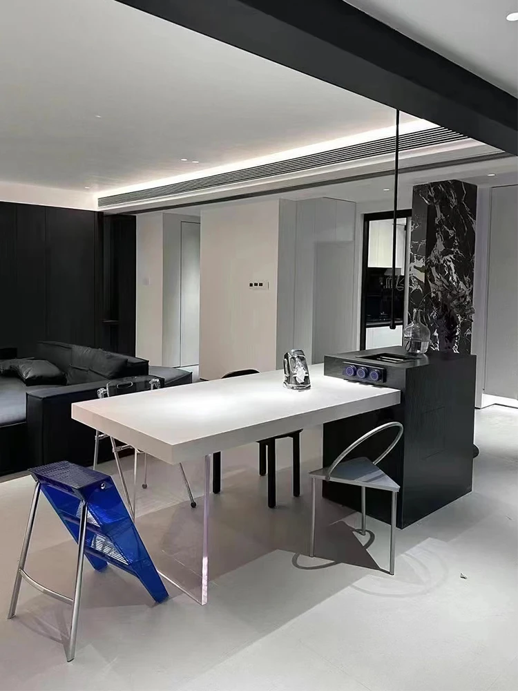 Island dining table integrated household retractable Italian minimalist high-end pull-down platform slate
Island dining table integrated household retractable Italian minimalist high-end pull-down platform slate