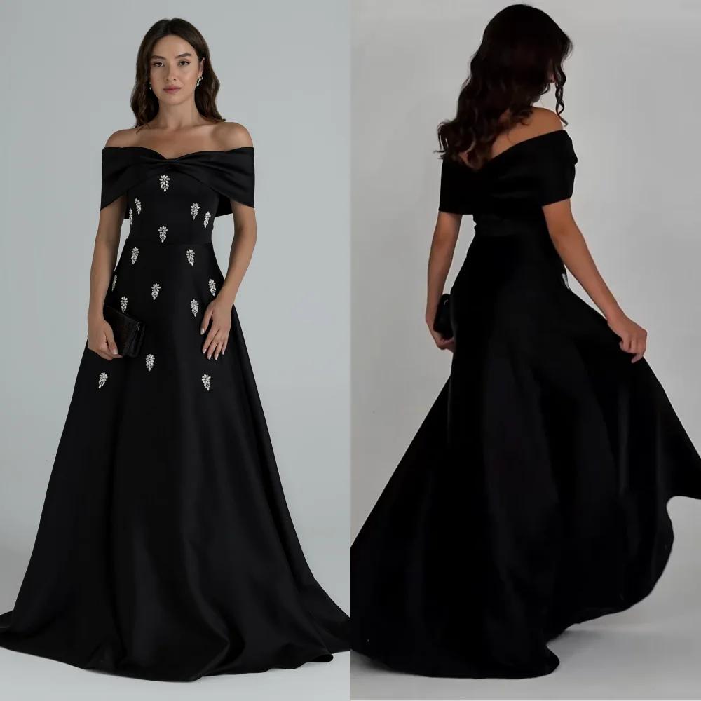 Customized Jersey Rhinestone Off-the-shoulder A-line Black Long Dresses Bespoke Occasion Party Gown Elegant High Quality
Customized Jersey Rhinestone Off-the-shoulder A-line Black Long Dresses Bespoke Occasion Party Gown Elegant High Quality