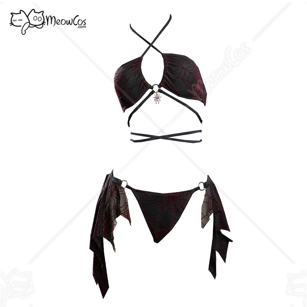 Meowcos Women's Bikini Sets Gothic Spider Web Design Dark Style Swimsuit Two Piece Halter Back Swimwear Set
Meowcos Women's Bikini Sets Gothic Spider Web Design Dark Style Swimsuit Two Piece Halter Back Swimwear Set