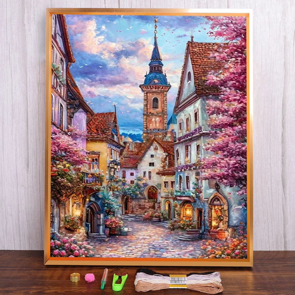 Landscape Town Church Printed Fabric 11CT Cross-Stitch Kit Embroidery Needlework Hobby Knitting Handmade Floss Package Counted
Landscape Town Church Printed Fabric 11CT Cross-Stitch Kit Embroidery Needlework Hobby Knitting Handmade Floss Package Counted