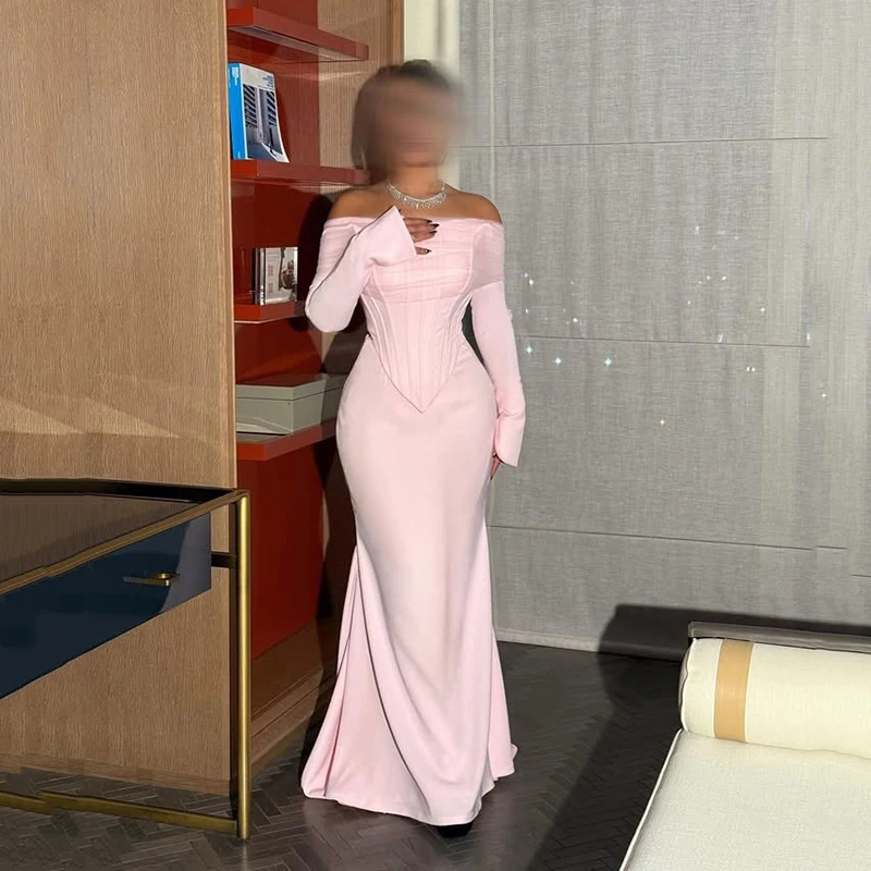 Thinyfull 2026 Mermaid Prom Evening Dresses Saudi Arabia Off The Shoulder Pink Party Dress Night Cocktail Prom Gowns Customized
Thinyfull 2026 Mermaid Prom Evening Dresses Saudi Arabia Off The Shoulder Pink Party Dress Night Cocktail Prom Gowns Customized