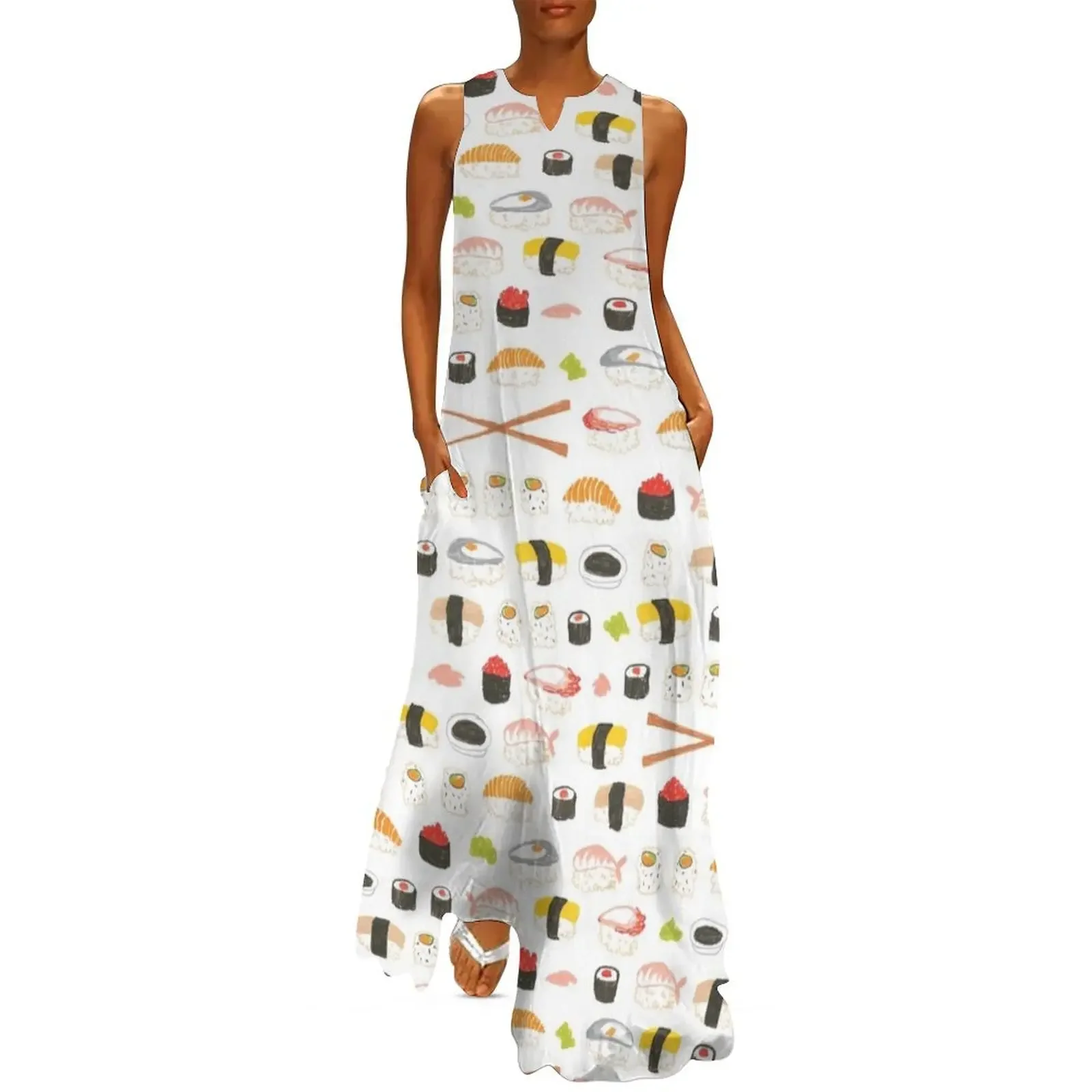 Sweet Sushi Pattern Long Dress dress for women summer Dresses for wedding party beach dresses luxury woman party dress
Sweet Sushi Pattern Long Dress dress for women summer Dresses for wedding party beach dresses luxury woman party dress