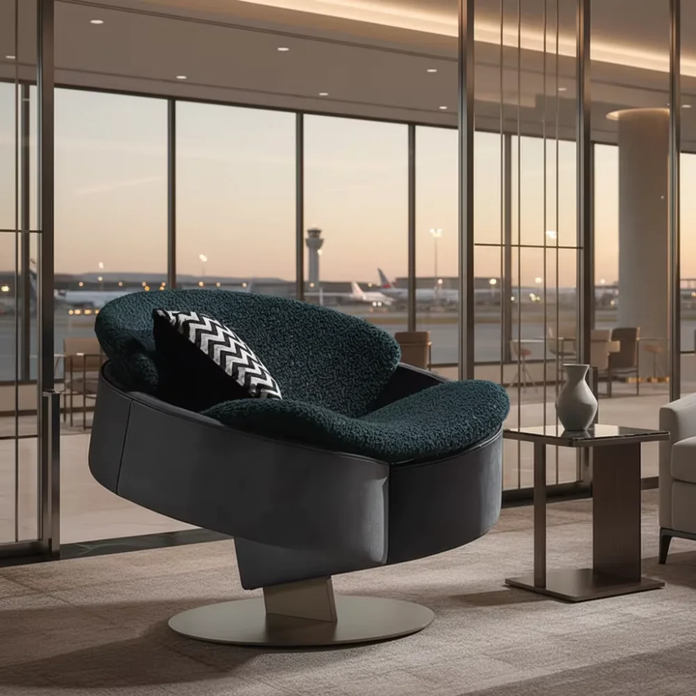 ⁕j Modern Creative Two-Tone Swivel Fabric Accent Sofa Chair for Luxury Jewelry Store VIP Room & Private Cigar Lounge Decor
⁕j Modern Creative Two-Tone Swivel Fabric Accent Sofa Chair for Luxury Jewelry Store VIP Room & Private Cigar Lounge Decor
