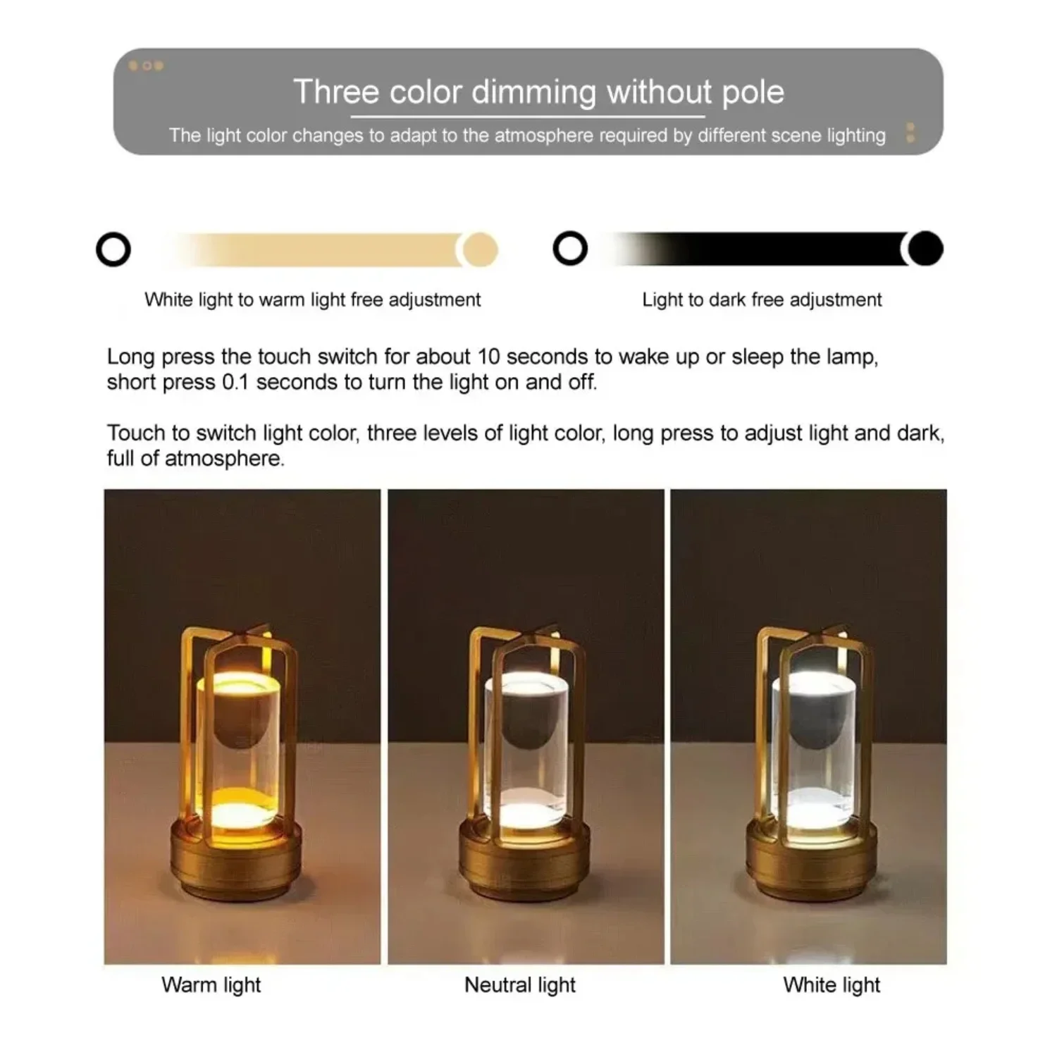 Cordless Table Lamp Industrial Style Desk Lamps Outdoor Camping Atmosphere Light Restaurant Creative Beside Night Lights 17.5*9c
Cordless Table Lamp Industrial Style Desk Lamps Outdoor Camping Atmosphere Light Restaurant Creative Beside Night Lights 17.5*9c