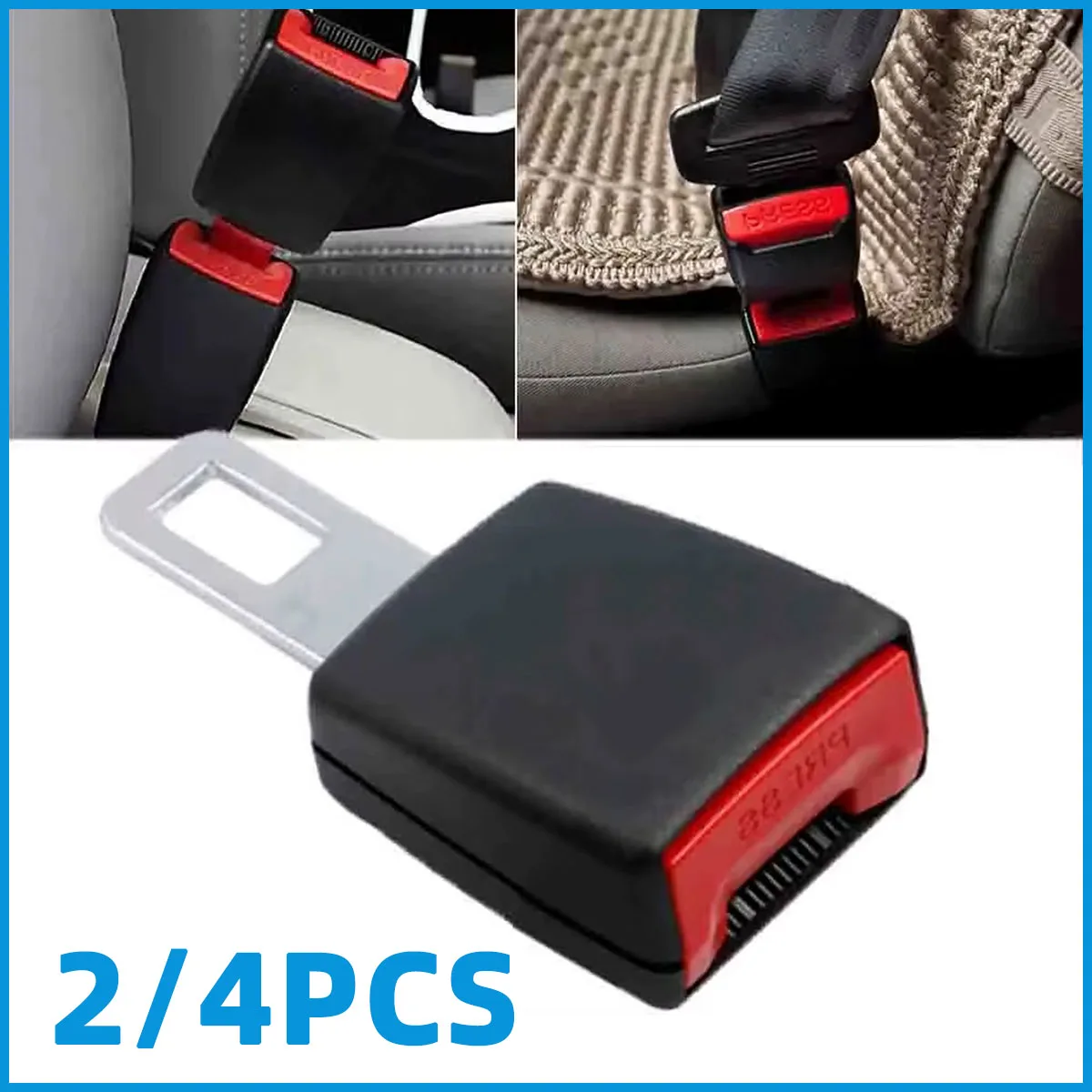 2/4PCS Seat Belt Buckle Car Safety Locking System Buckle Fastener Red Button Car Safety Lock Suitable For Various Car Models
2/4PCS Seat Belt Buckle Car Safety Locking System Buckle Fastener Red Button Car Safety Lock Suitable For Various Car Models