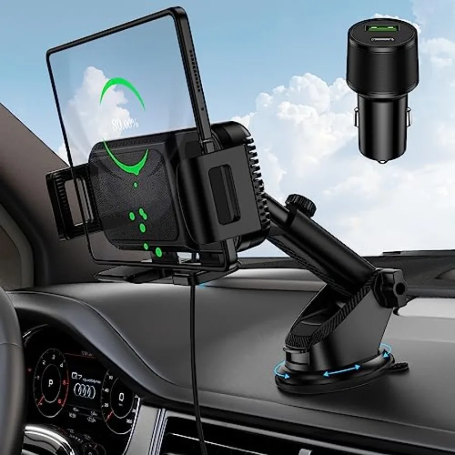 Wireless Car Charger Mount, 15W Dual Coil Rotatable Car Phone Holder Wireless Charger for Samsung Galaxy Z Fold 7/6/5/4/3/2, Z
Wireless Car Charger Mount, 15W Dual Coil Rotatable Car Phone Holder Wireless Charger for Samsung Galaxy Z Fold 7/6/5/4/3/2, Z