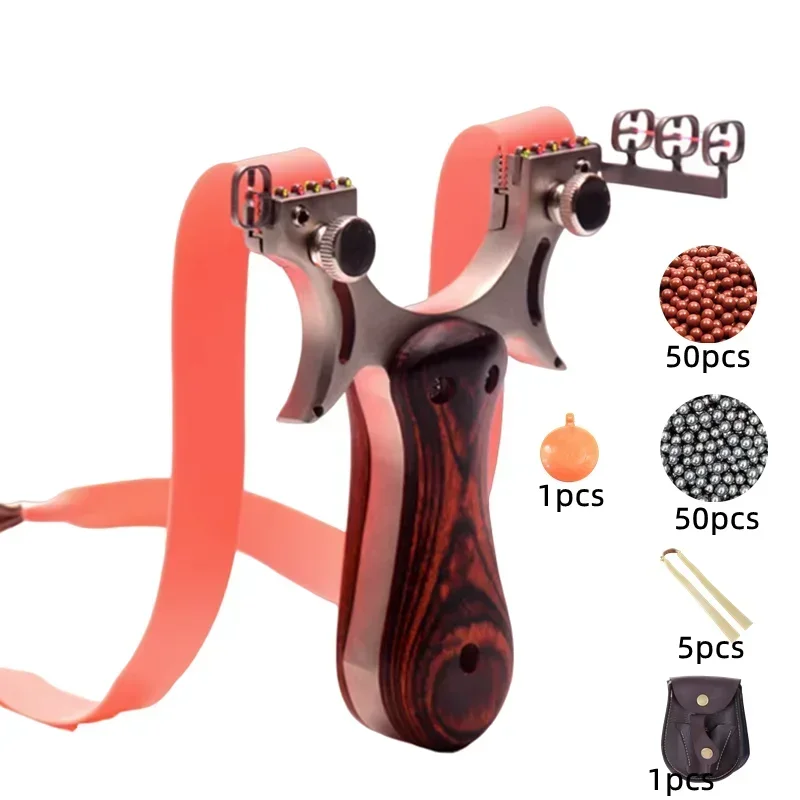 Professional Hunting Slingshot High Quality Stainless Steel Catapult with Flat Rubber Band Outdoor Shooting Game Sling Shot Set
Professional Hunting Slingshot High Quality Stainless Steel Catapult with Flat Rubber Band Outdoor Shooting Game Sling Shot Set