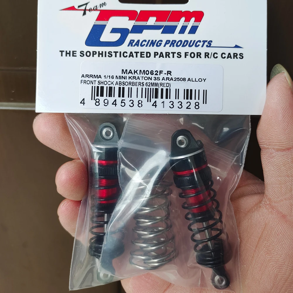 GPM Metal 62mm Front Shock Absorber ARA-2670 ARA-2671 ARA-2762 for ARRMA 1/16 MINI KRATON 3S ARA2508S ARA2508 Speed Truck RC Car
GPM Metal 62mm Front Shock Absorber ARA-2670 ARA-2671 ARA-2762 for ARRMA 1/16 MINI KRATON 3S ARA2508S ARA2508 Speed Truck RC Car