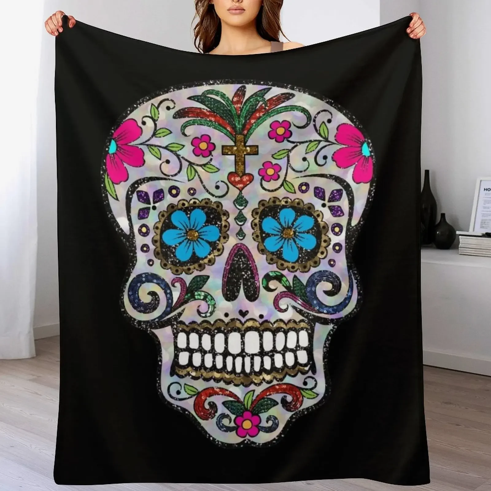 New sequin print Sugar Skulls Throw Blanket Softest Bed covers manga Blankets For Bed Blankets
New sequin print Sugar Skulls Throw Blanket Softest Bed covers manga Blankets For Bed Blankets