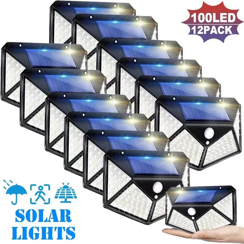 2/4/6/8/12Pcs 100 LED Solar Wall Light Outdoor Solar Lamp PIR Motion Sensor Solar Powered Sunlight Street Light for Garden Light
2/4/6/8/12Pcs 100 LED Solar Wall Light Outdoor Solar Lamp PIR Motion Sensor Solar Powered Sunlight Street Light for Garden Light