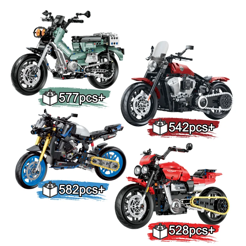 Creative Motorcycle City Motorbike Locomotive MOC Assembly Vehicle Bricks Building Block DIY tabletop decorations Model Gift
Creative Motorcycle City Motorbike Locomotive MOC Assembly Vehicle Bricks Building Block DIY tabletop decorations Model Gift