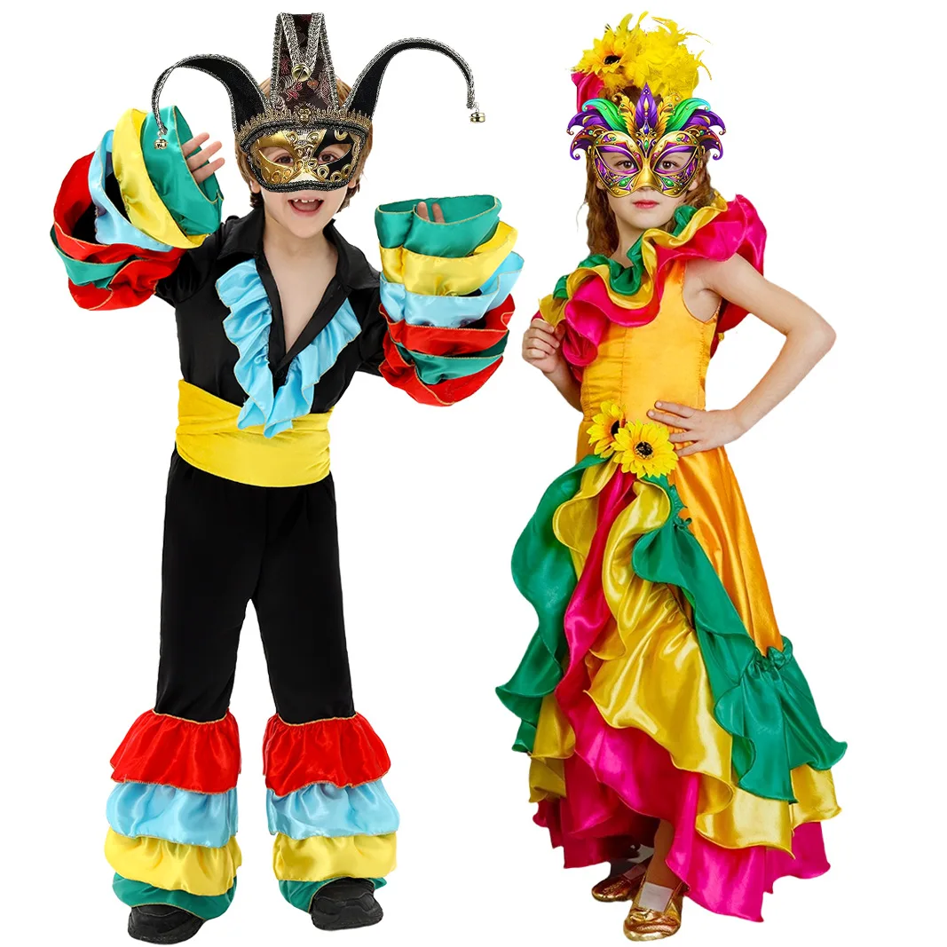 Carnival Ethnic Style Cosplay Party Stage Costumes for Boys Girls Halloween Carnival Dancing Show Dress Up Outfit
Carnival Ethnic Style Cosplay Party Stage Costumes for Boys Girls Halloween Carnival Dancing Show Dress Up Outfit