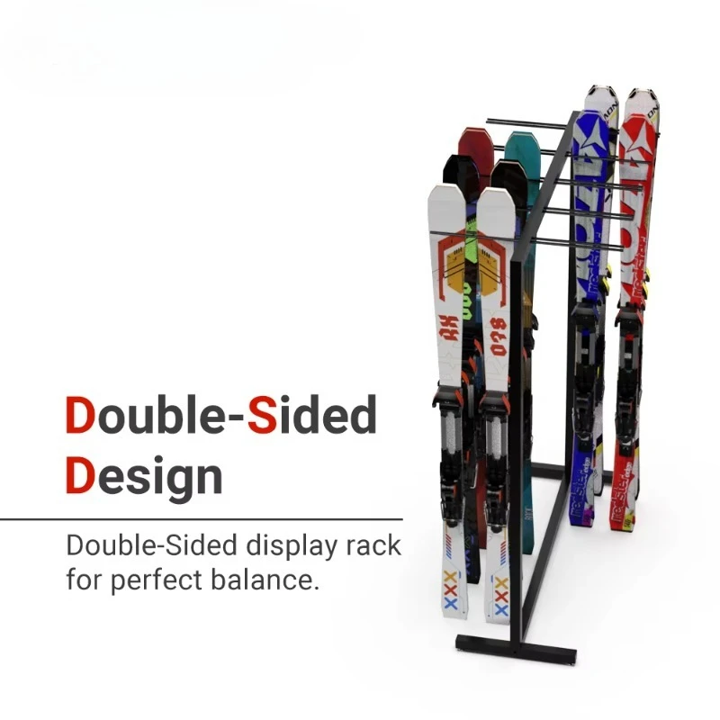 Heavy Duty Metal Steel Freestanding Ski Storage Rack with Wheels, Minimalist Modern Design, Holds 20 Pairs of Skis
Heavy Duty Metal Steel Freestanding Ski Storage Rack with Wheels, Minimalist Modern Design, Holds 20 Pairs of Skis