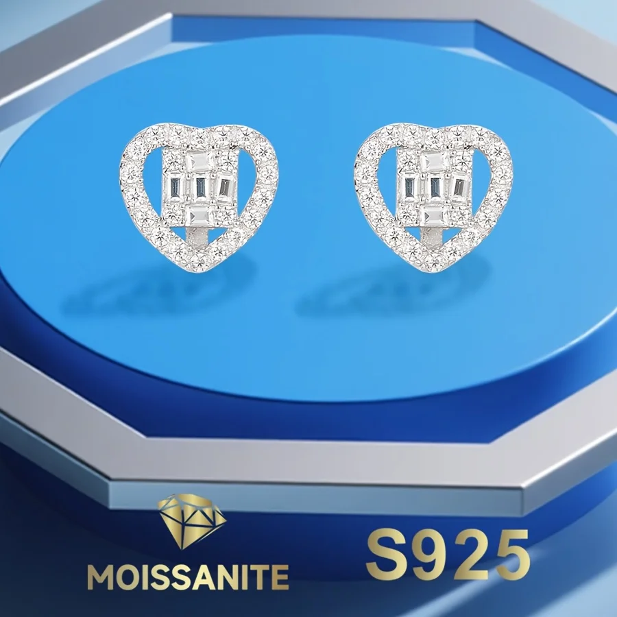 Серьги-сердечки с выдолбленным дизайном, серьги-гвоздики из муассанита для женщин, серебро S925, с сертификатом Gra
Серьги-сердечки с выдолбленным дизайном, серьги-гвоздики из муассанита для женщин, серебро S925, с сертификатом Gra