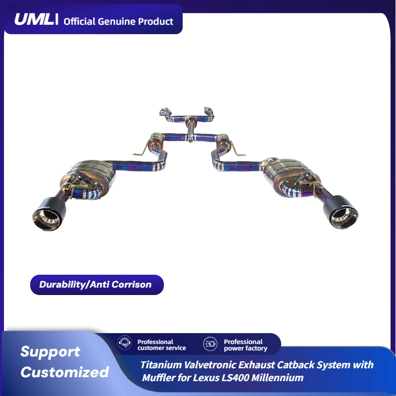 Titanium Valvetronic Exhaust Catback System with Muffler for Lexus LS400 Millennium
Titanium Valvetronic Exhaust Catback System with Muffler for Lexus LS400 Millennium