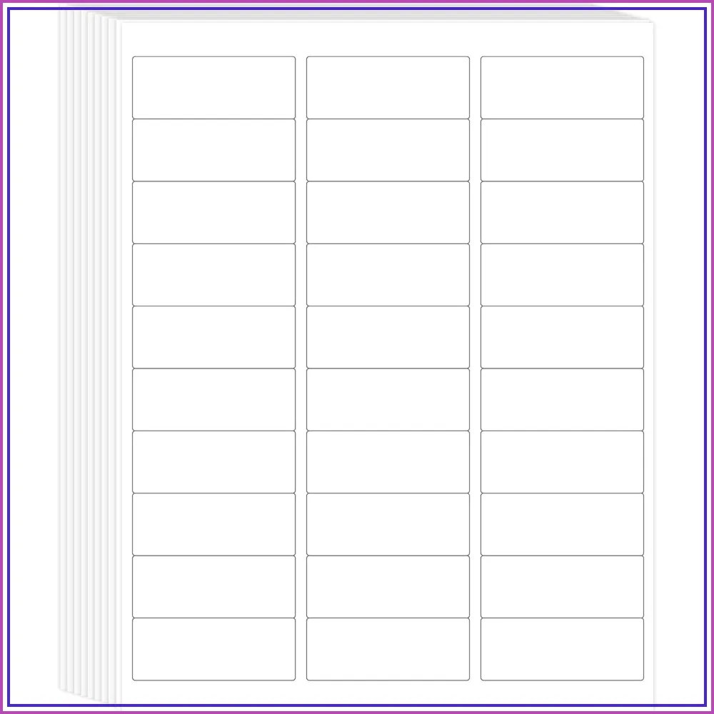 Printable Address Labels, 1" x 2-5/8", 900 Labels, 30 per Sheet, Mailing Labels for Envelopes (30 Sheets)
Printable Address Labels, 1" x 2-5/8", 900 Labels, 30 per Sheet, Mailing Labels for Envelopes (30 Sheets)