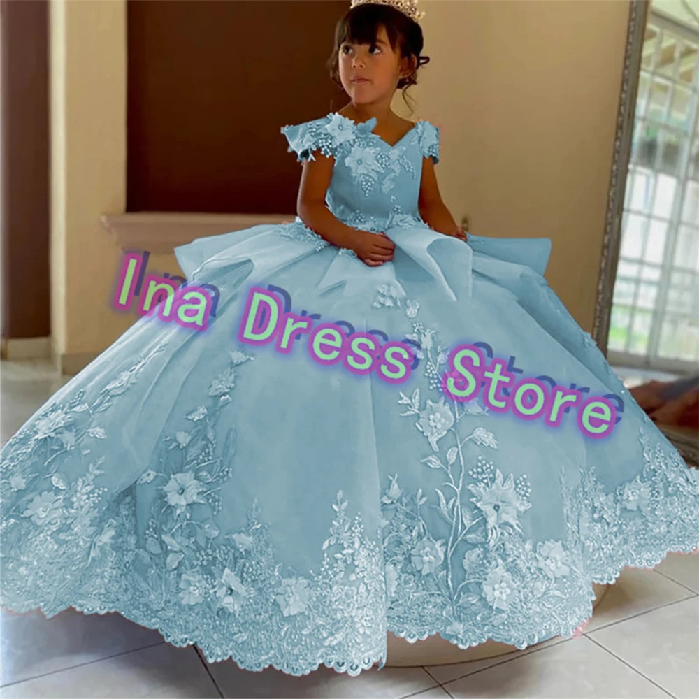 Quality Flower Girl Dress Lace Pinting Tulle Fluffy Appliqué Princess Little Girls Birthday Party Ball Evening Gowns Customise
Quality Flower Girl Dress Lace Pinting Tulle Fluffy Appliqué Princess Little Girls Birthday Party Ball Evening Gowns Customise