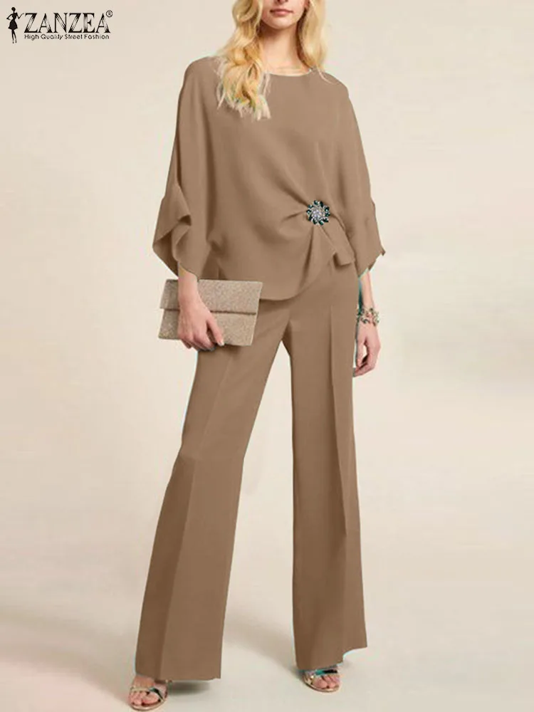 Fashion Tracksuit ZANZEA 2024 Spring Matching Sets Elegant Women Pants Sets Long Sleeve Blouse Wide Leg Trousers Suits
Fashion Tracksuit ZANZEA 2024 Spring Matching Sets Elegant Women Pants Sets Long Sleeve Blouse Wide Leg Trousers Suits